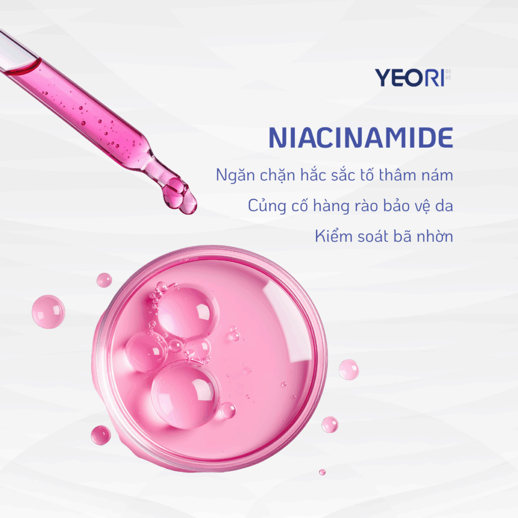 NIACINAMIDE: HOẠT CHẤT GIÚP GIẢM THÂM NÁM VÀ KIỀM DẦU HIỆU QUẢ