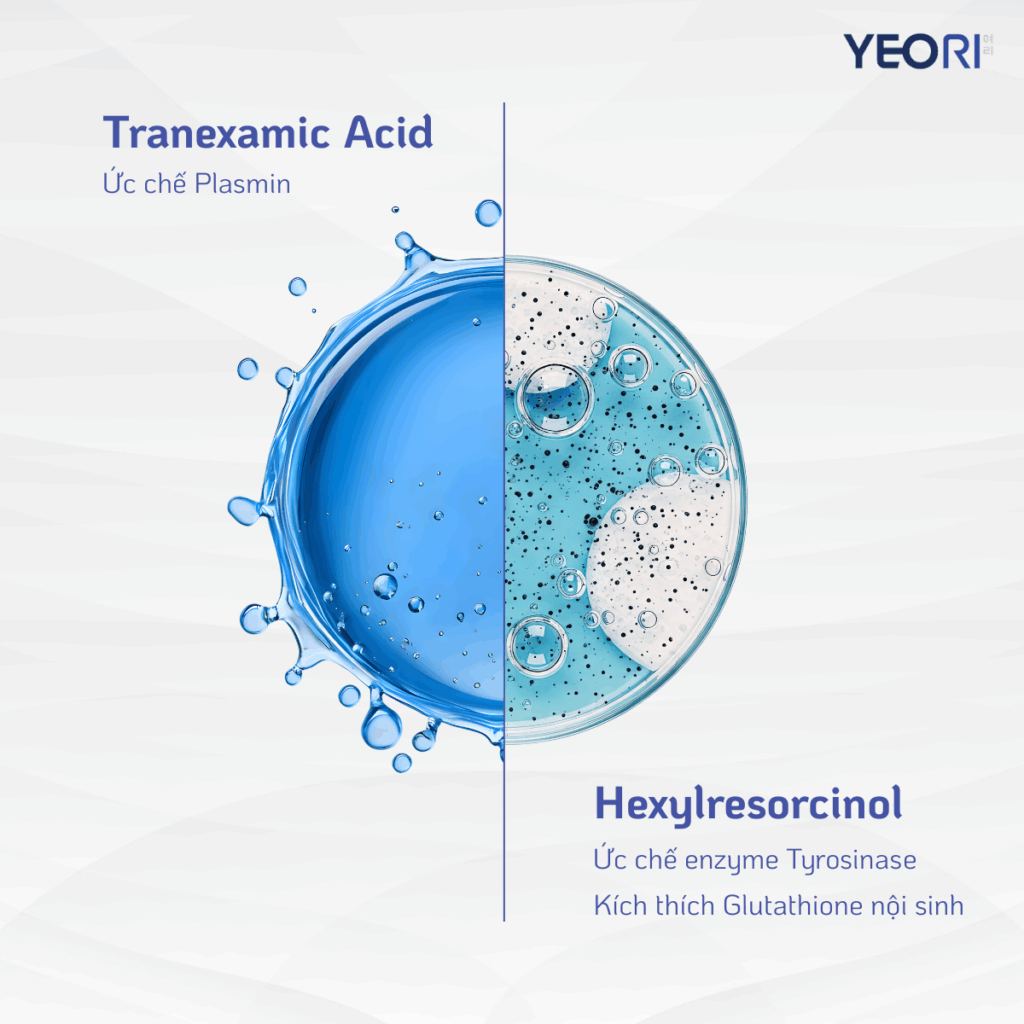CƠ CHẾ TÁC ĐỘNG CỦA TRANEXAMIC ACID VÀ HEXYLRESORCINOL TRONG ĐIỀU TRỊ TĂNG SẮC TỐ